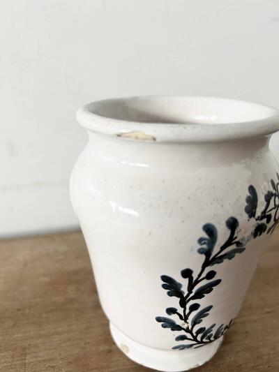 フランス アンティーク 陶器ポット 花柄 画像7