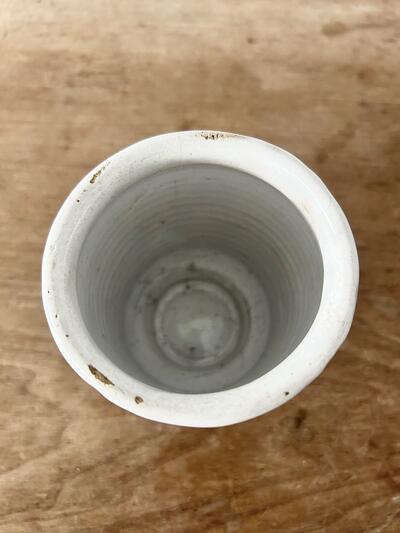 フランス アンティーク 陶器ポット　植物柄 画像4