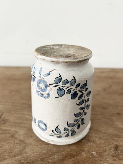 フランス アンティーク 陶器ポット　植物柄 画像6