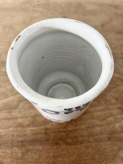 フランス アンティーク 陶器ポット　植物柄 画像8