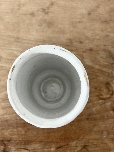 フランス アンティーク 陶器ポット　植物柄 画像9