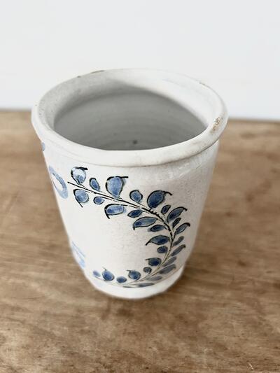 フランス アンティーク 陶器ポット　植物柄 画像10