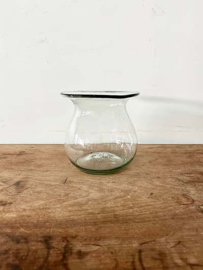 ヴィンテージ クリアガラス フラワーベース 画像1