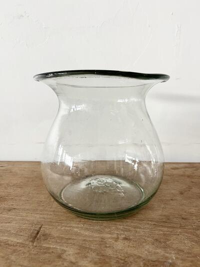 ヴィンテージ クリアガラス フラワーベース 画像2