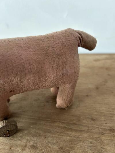 ヴィンテージ 車輪付き 犬 ぬいぐるみ 画像7