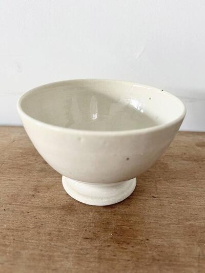 【美品】土本製陶所 カフェオレボウル 陶器 白 画像2