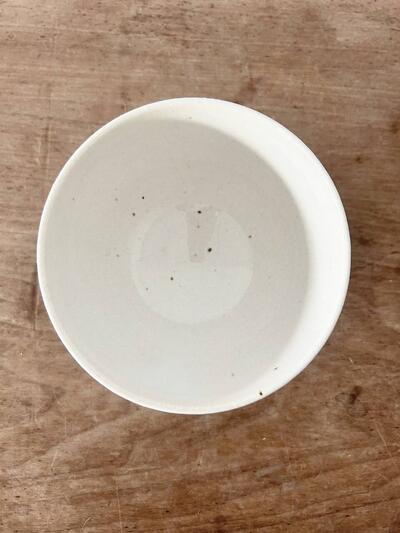 【美品】土本製陶所 カフェオレボウル 陶器 白 画像4