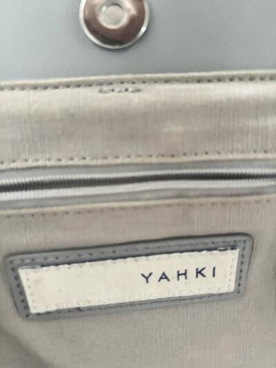【美品】YAHKI　 2way レザー ショルダーバッグ ハンドバッグ グレー 画像9