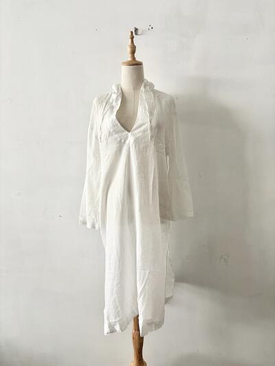 JOURNAL STANDARD relume　フード付きワンピース 白 麻混 F 画像3