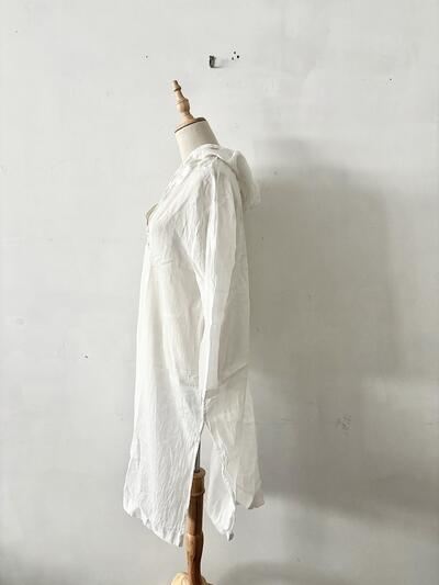 JOURNAL STANDARD relume　フード付きワンピース 白 麻混 F 画像7