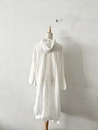 JOURNAL STANDARD relume　フード付きワンピース 白 麻混 F 画像9