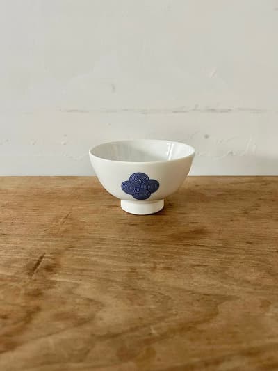 【美品】柳宗理 ヤマツ 出石磁器 雲紋 お茶碗 白磁 染付 画像1