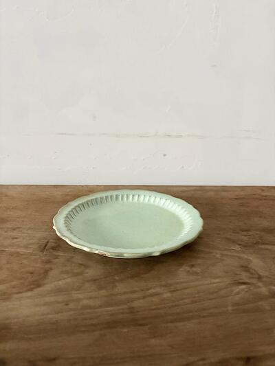 【美品】マルヤマウエア ターコイズ 6.5皿 リム皿 中皿 19.5cm ② 画像2
