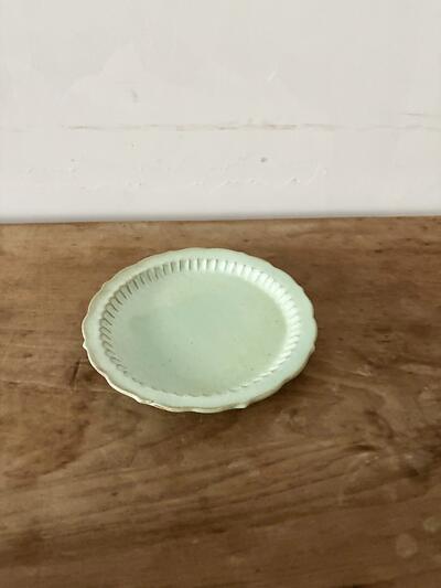 【美品】マルヤマウエア ターコイズ 6.5皿 リム皿 中皿 19.5cm ② 画像3
