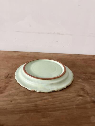【美品】マルヤマウエア ターコイズ 6.5皿 リム皿 中皿 19.5cm ② 画像9
