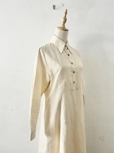 【未使用」LISETTE ジョジアーヌ リネン シャツ ワンピース ベージュ 画像5