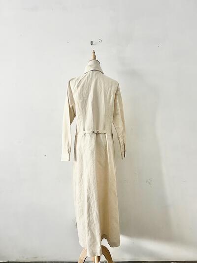 【未使用」LISETTE ジョジアーヌ リネン シャツ ワンピース ベージュ 画像9