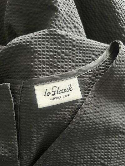 【美品】Le Glazik 　ノースリーブ Vネック ワンピース 墨色 チャコール ブラック 画像9