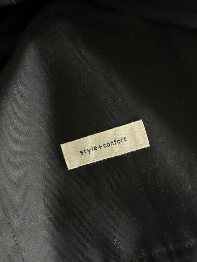 STYLE+CONFORT コットン ノーカラー ジャケット ネイビー 画像7