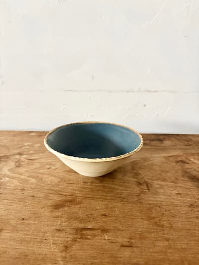【美品】安部太一 器 ボウル 鉢 青 ブルー 作家物 陶器