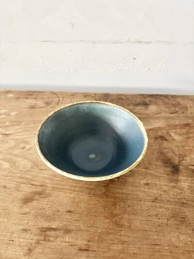 【美品】安部太一 器 ボウル 鉢 青 ブルー 作家物 陶器 画像3