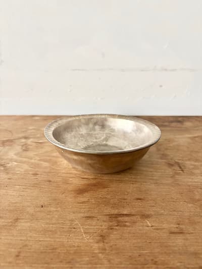 【美品】中坊優香 銀彩 リム線文 ボウル M 鉢 作家
