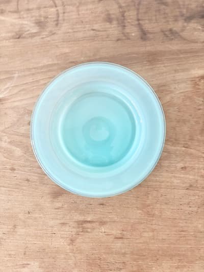 【美品】fioresta fabrica ガラス ターコイズ プレート 17.5cm 