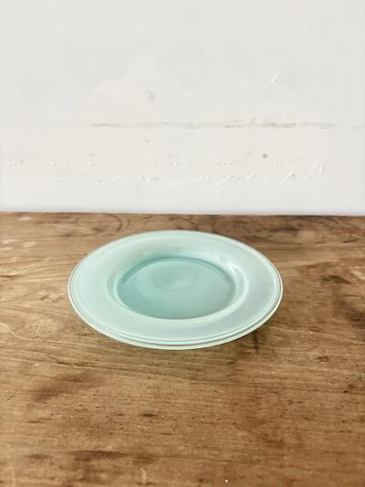 【美品】fioresta fabrica ガラス ターコイズ プレート 17.5cm  画像5
