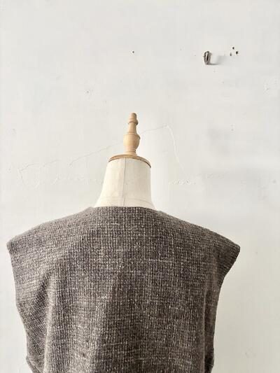 【美品】Khadi and Co  ウール100% ノースリーブ ベスト ブラウン 画像8