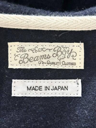 BEAMS BOY セーラーカラー ニット ワンピース ネイビー 画像8