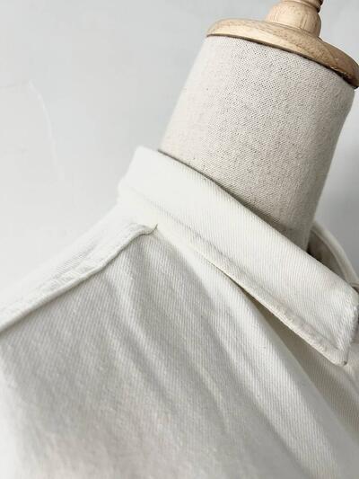 DouDou ダメージ デニム ビッグ シャツ 画像6