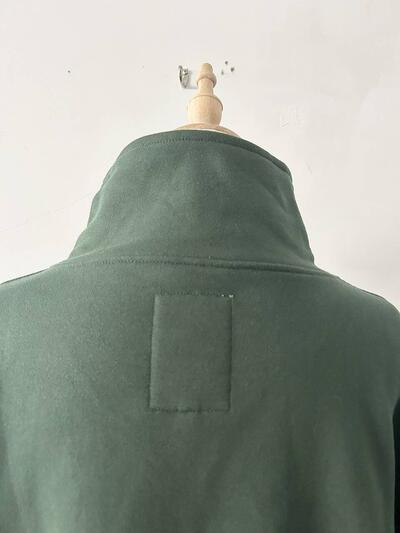 KHA:KI ハーフジップ 裏起毛 スウェット プルオーバー 画像6