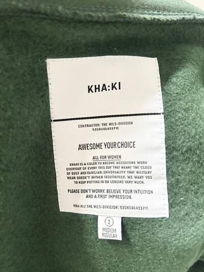KHA:KI ハーフジップ 裏起毛 スウェット プルオーバー 画像9