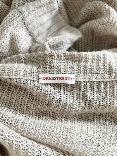【美品】DRESSTERIOR リネン ニット チュニック ベージュ 画像8