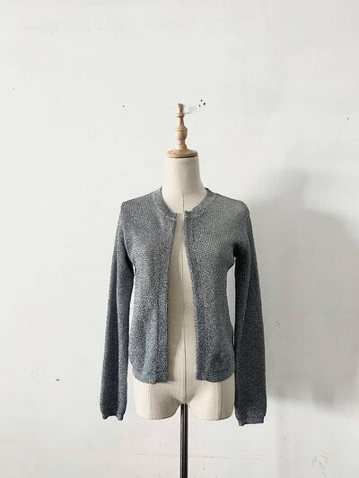 【美品】Ballsey シルバー ラメ ニット カーディガン 画像2