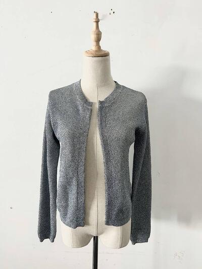 【美品】Ballsey シルバー ラメ ニット カーディガン 画像3