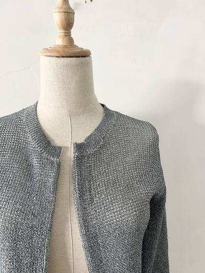 【美品】Ballsey シルバー ラメ ニット カーディガン 画像4