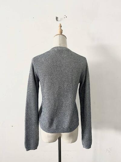 【美品】Ballsey シルバー ラメ ニット カーディガン 画像7