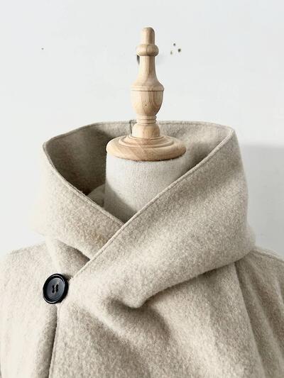 【美品】R&D.M.Co- ウール フーデッド ロング コート 画像3