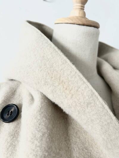 【美品】R&D.M.Co- ウール フーデッド ロング コート 画像8