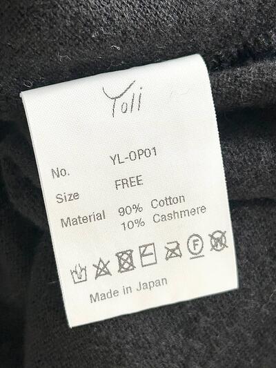 Yoli コットン カシミヤ ロング ニット ワンピース ブラック 画像10