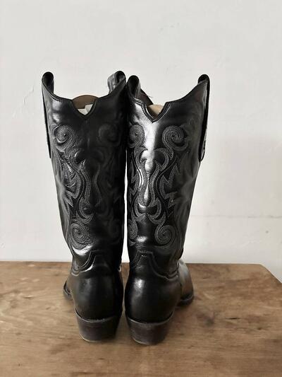 Tony Lama ウエスタンブーツ 黒 EUA-7314-B 38 画像6