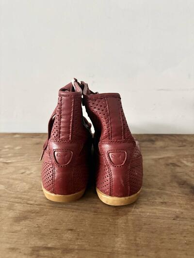 PUMA THE BLACK LABEL 　ハイカットスニーカー レザー パンチング ボルドー　24cm 画像5