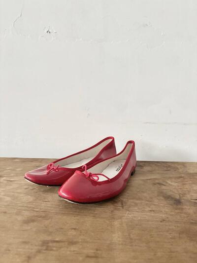  Repetto　レペット バレエシューズ サンドリオン パテント レッド 40　　 画像1