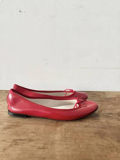  Repetto　レペット バレエシューズ サンドリオン パテント レッド 40　　 画像4