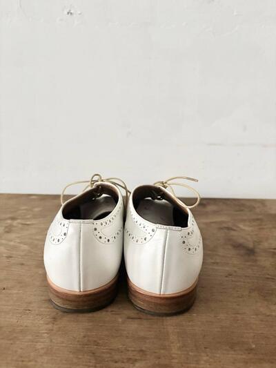 【美品】MARGARET HOWELL idea ウィングチップ レースアップシューズ 白 39 画像3
