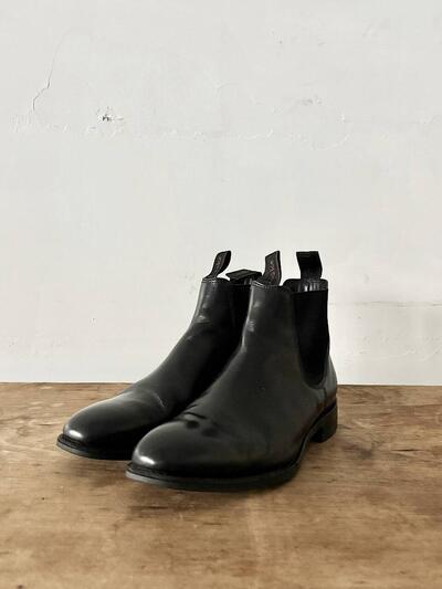 Loake Chatterley サイドゴアブーツ 黒 6F ブラックカーフ 画像1