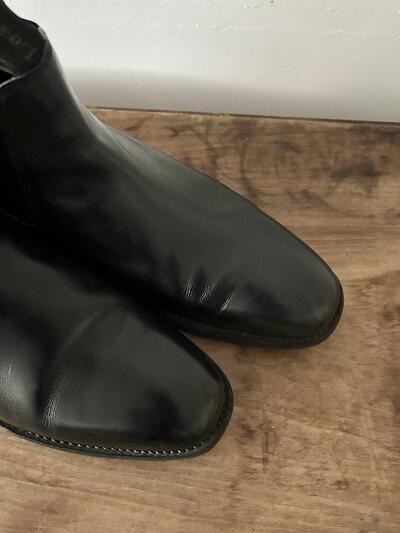 Loake Chatterley サイドゴアブーツ 黒 6F ブラックカーフ 画像8