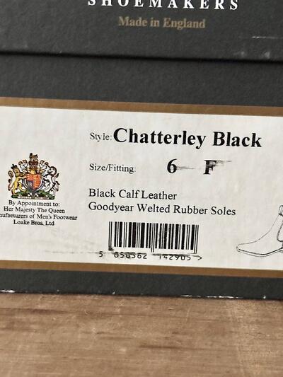 Loake Chatterley サイドゴアブーツ 黒 6F ブラックカーフ 画像10
