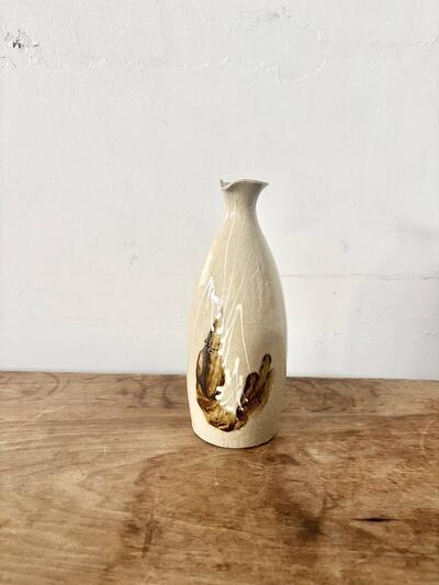 【美品】丹波立杭焼 徳利 お猪口セット 海老 徳利 高さ約20cm 民藝 画像2